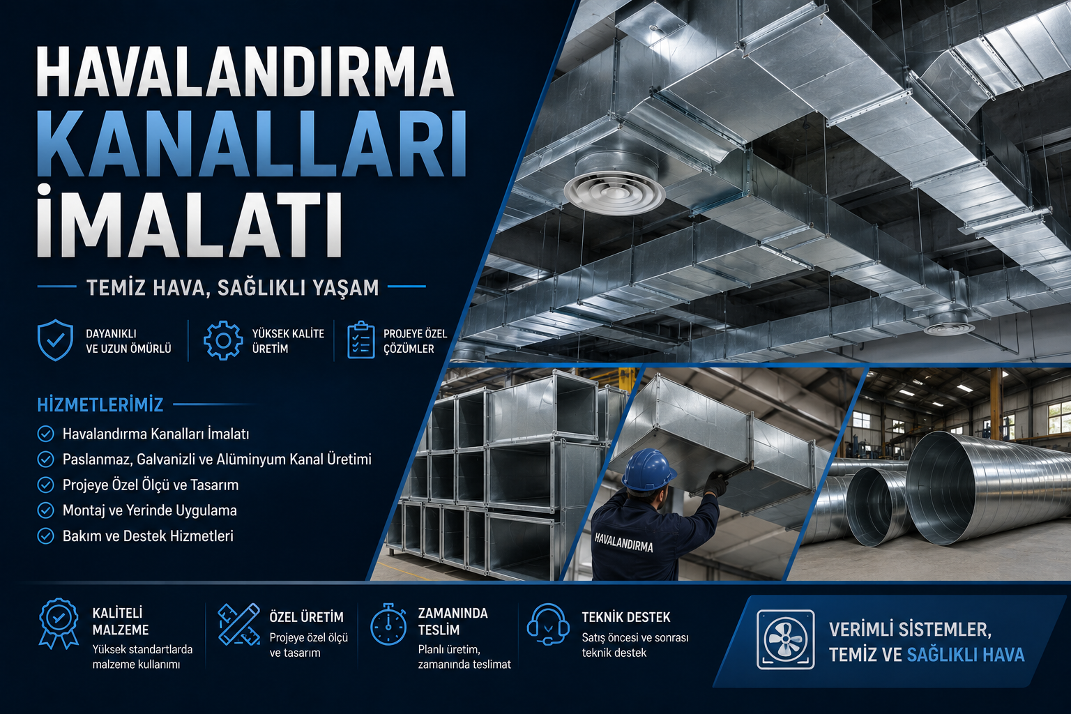 Yalova Endüstriyel Havalandırma ve Sac Kanal İmalatı